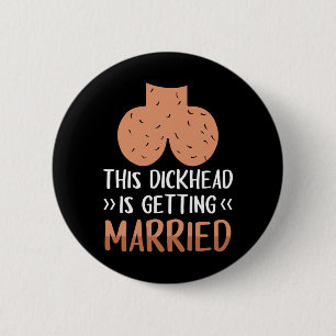 Mens Sack Face Stag Night Funny Embarring Gift 6 Cm Round Badge