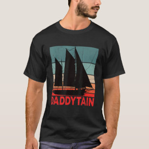 Mens Sailing Daddytain - Dad Captain Anchor Father T-Shirt