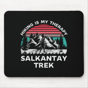 Mens salkantay trek hiking is therapy outdoor mouse mat