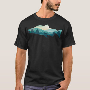 Mens Salmon Fish Vintage Fisherman Great Outrs Wil T-Shirt