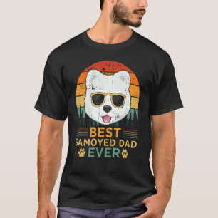 Mens Samoyed Dog  Vintage Best Samoyed Dad Father' T-Shirt