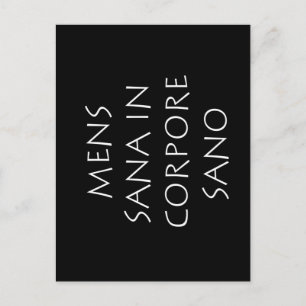 Mens sana in corpore sano postcard