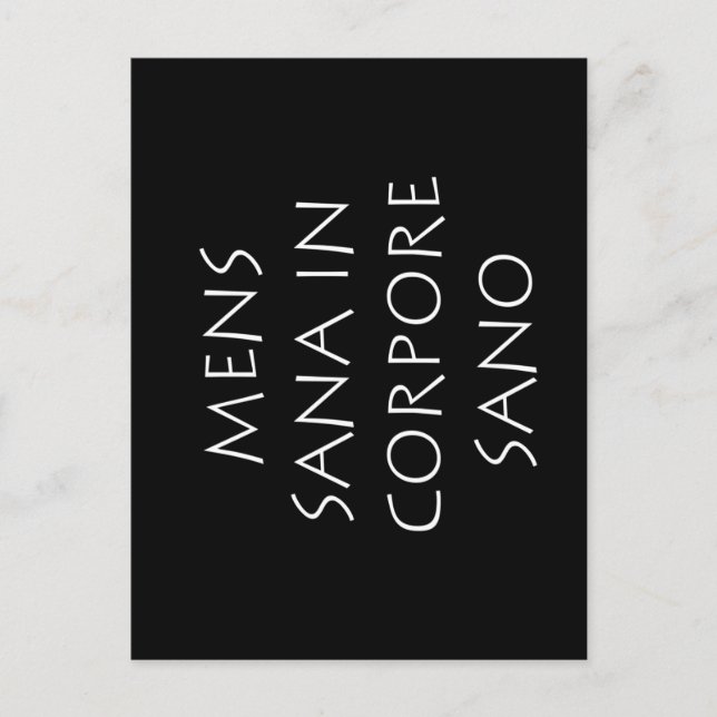 Mens sana in corpore sano postcard (Front)