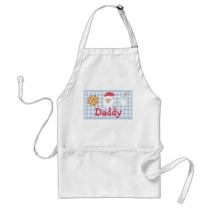 Mens Santa Milk and Cookies, Adult Apron