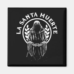 Mens Santa Muerte Mexico Calavera Skeleton Skull Magnet