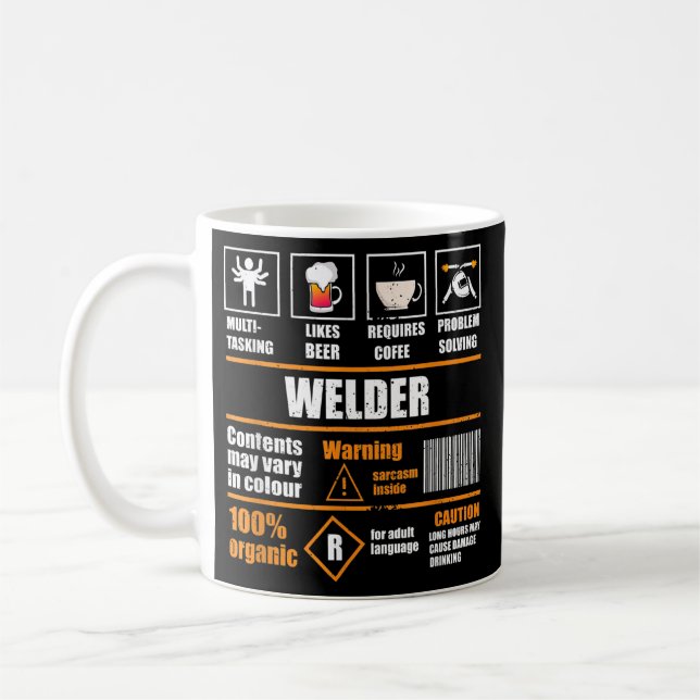 Mens Sarcasm Welder Coffee Beer Welding Skills Coffee Mug (Left)