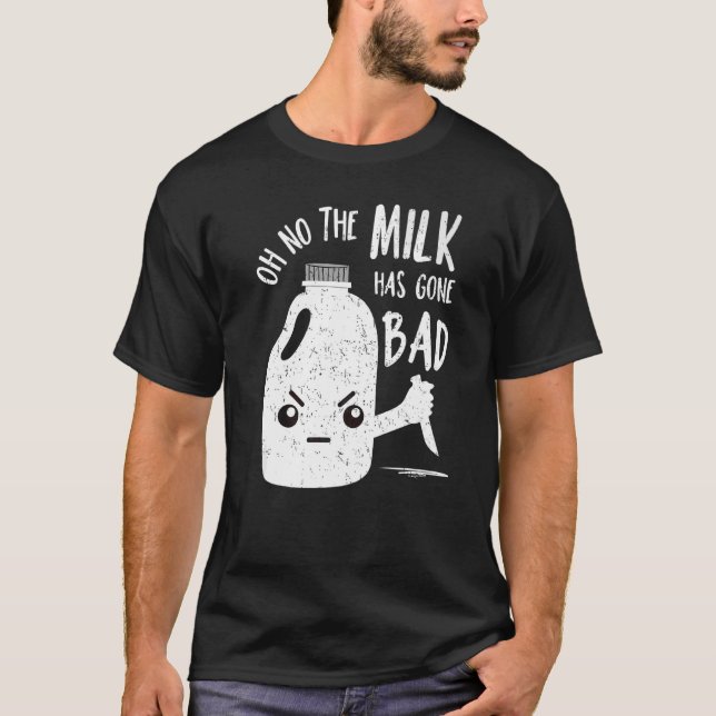 Mens  Sarcastic Boys Kids The Milk Has Gone Bad Jo T-Shirt (Front)