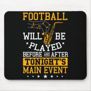 Mens saxophone lover musical instrument player mouse mat