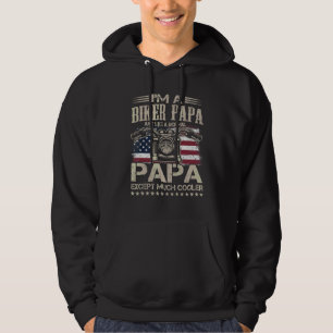 Mens  Saying Biker Flag Usa Grandpa Ride Motorcycl Hoodie