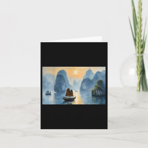 Mens Scenic Vietnam Landscape Ha Long Bay Design Card