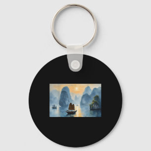 Mens Scenic Vietnam Landscape Ha Long Bay Design  Key Ring