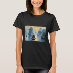 Mens Scenic Vietnam Landscape Ha Long Bay Design T-Shirt