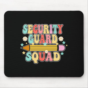 Mens school security guard team cool retro back to mouse mat