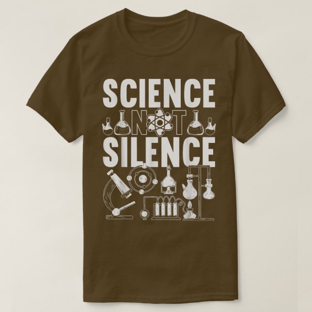 Mens Science Not Silence 1410 T-Shirt (Design Front)