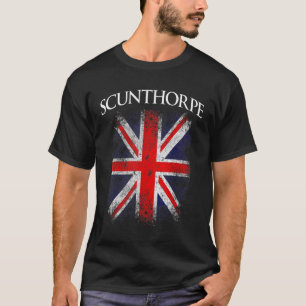 Mens Scunthorpe Vintage Retro British Flag Funny T-Shirt