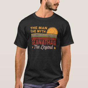 Mens Seanathair The Man Myth Legend Retro Grandpa  T-Shirt
