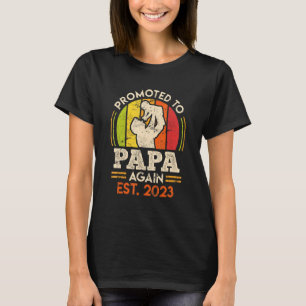 Mens Second Child 2023 Dad Of Two 2 Children Fathe T-Shirt