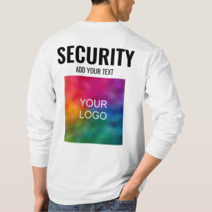 Mens Security Double Sided Template Modern T-Shirt