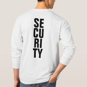 Mens Security T-Shirts Black And White Template