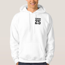 Men's Senior Class of 2025 White and Black Hoodie 