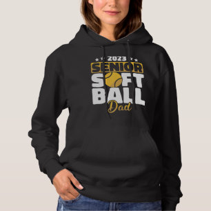 Mens Senior Softball Dad Softball Players Softball Hoodie