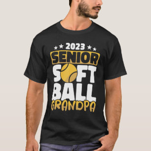 Mens Senior Softball Grandpa Softball Players Soft T-Shirt
