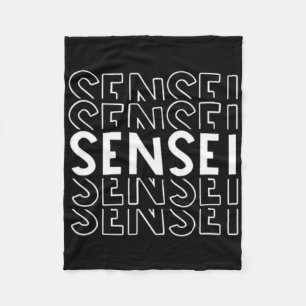 Mens Sensei Martial Arts Karate Judo Training Coac Fleece Blanket