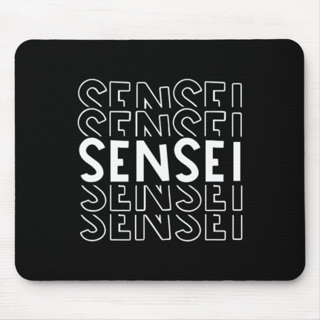 Mens Sensei Martial Arts Karate Judo Training Coac Mouse Mat (Front)