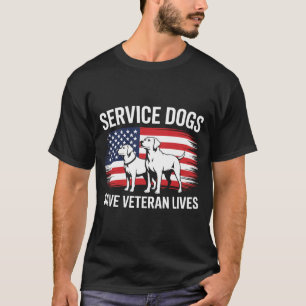 Mens service dogs saves veteran lives veterans day T-Shirt