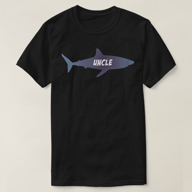 Mens Shark Family s  Uncle Shark  T-Shirt (Design Front)