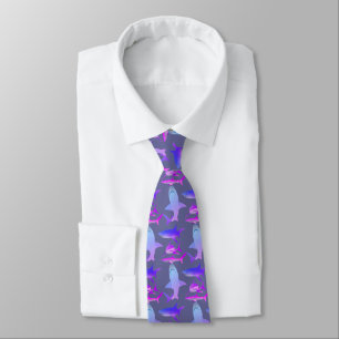 Mens Shark Tie-Purple's Tie