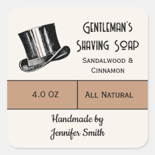 Men's Shaving Soap Vintage Product Label