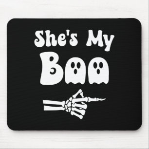 Mens she’s boo skeleton couples matching couple mouse mat