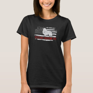 Mens Shetland Sheepdog Dad Distressed American Fla T-Shirt
