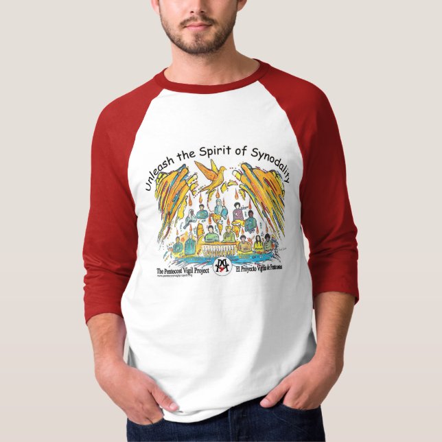Men's shirt with PVP poster image on front (Front)