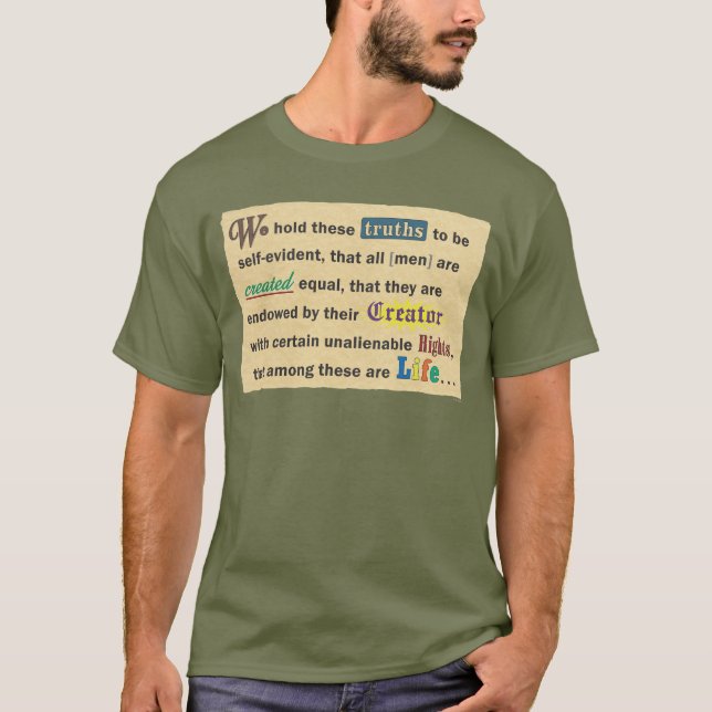 Men's shirts with a declaration. (Front)