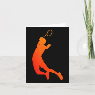 Mens Shuttle Badminton Squash Badminton Player Card
