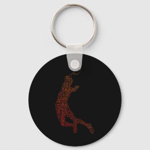 Mens Shuttle Badminton Squash Badminton Player Key Ring