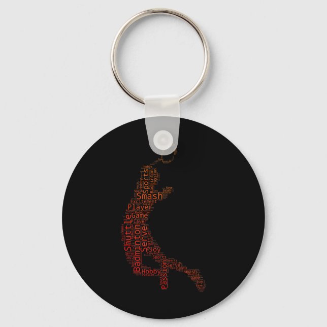Mens Shuttle Badminton Squash Badminton Player  Key Ring (Front)