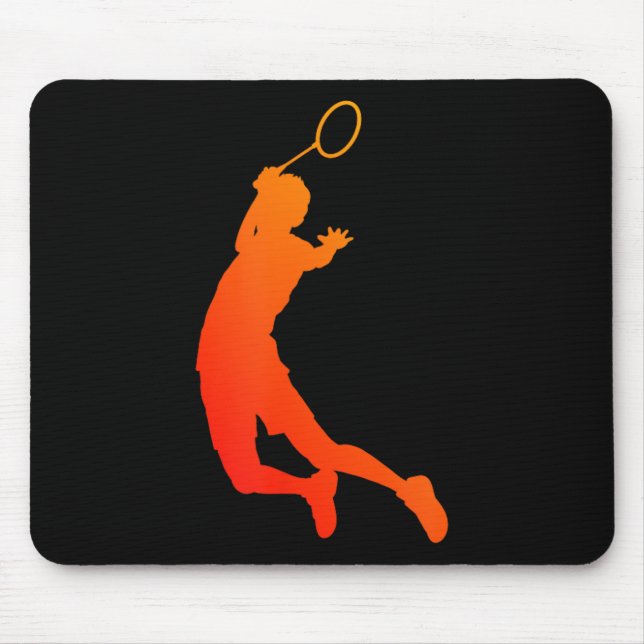 Mens Shuttle Badminton Squash Badminton Player  Mouse Mat (Front)