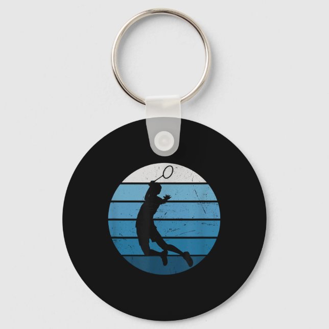 Mens Shuttle Badminton Squash Women  Key Ring (Front)