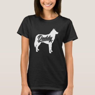 Mens Siberian Husky Daddy Dog Papa Fathers Of Sibe T-Shirt