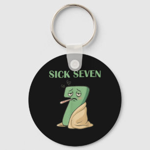Mens Sick Seven Halloween Costume Design For Hallo Key Ring