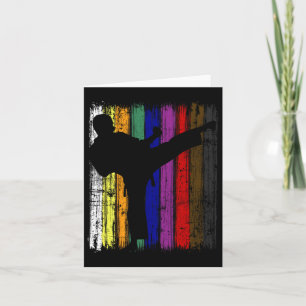 Mens Silhouette Karate Belt Colours Card
