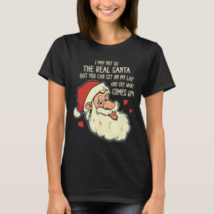 Mens Sit On My Lap Funny Rude Xmas Naughty Christm T-Shirt