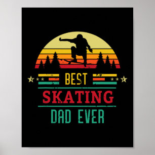Mens Skateboard Skater Dads Vintage Retro Art- Ska Poster