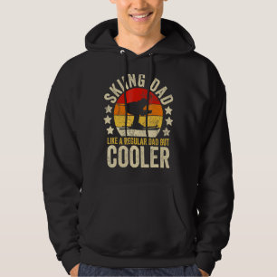 Mens Skiing Dad Like A Regular Dad But Cooler Fath Hoodie