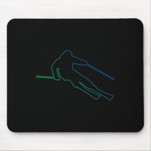 Men's Skiing Ski Skier Winter Sports Mouse Mat
