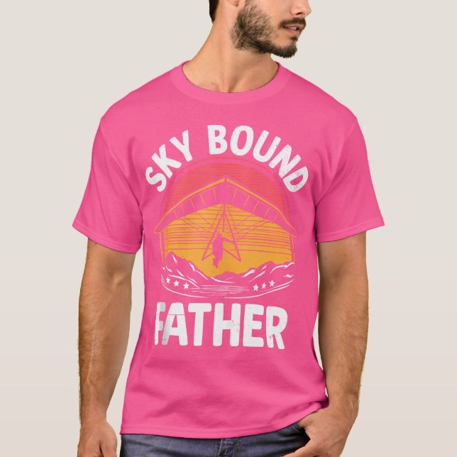 Mens Sky Bound Father Hang Gliding Hang Glider Pil T-Shirt (Front)