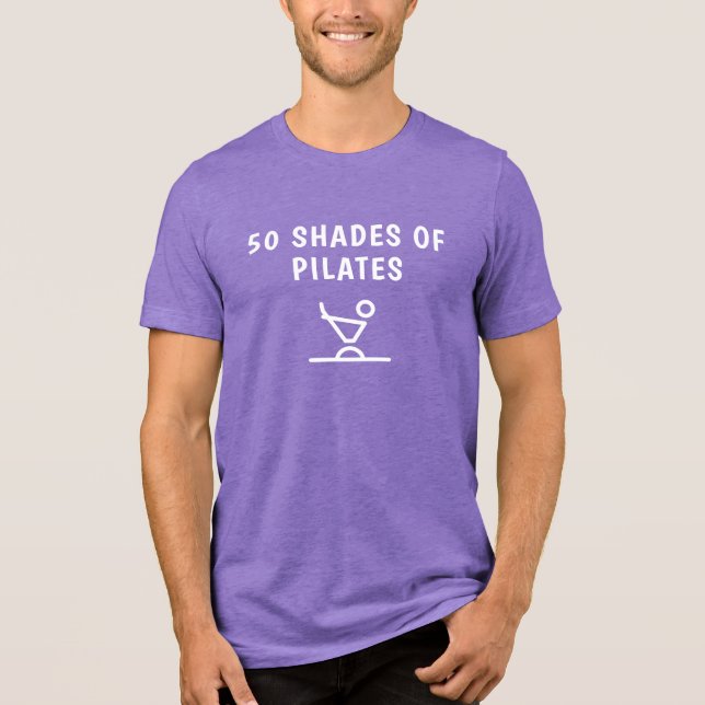 Men's Slim T-Shirt | 50 Shades Of Pilates Tri-Blend Shirt (Front)